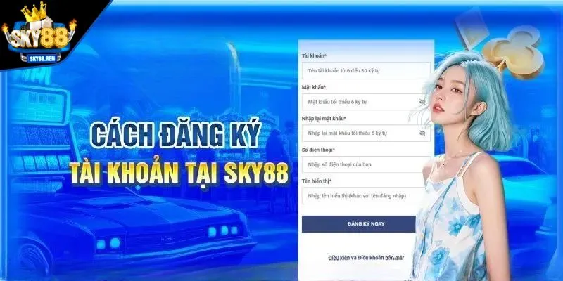 Điền thông tin đăng ký SKY88